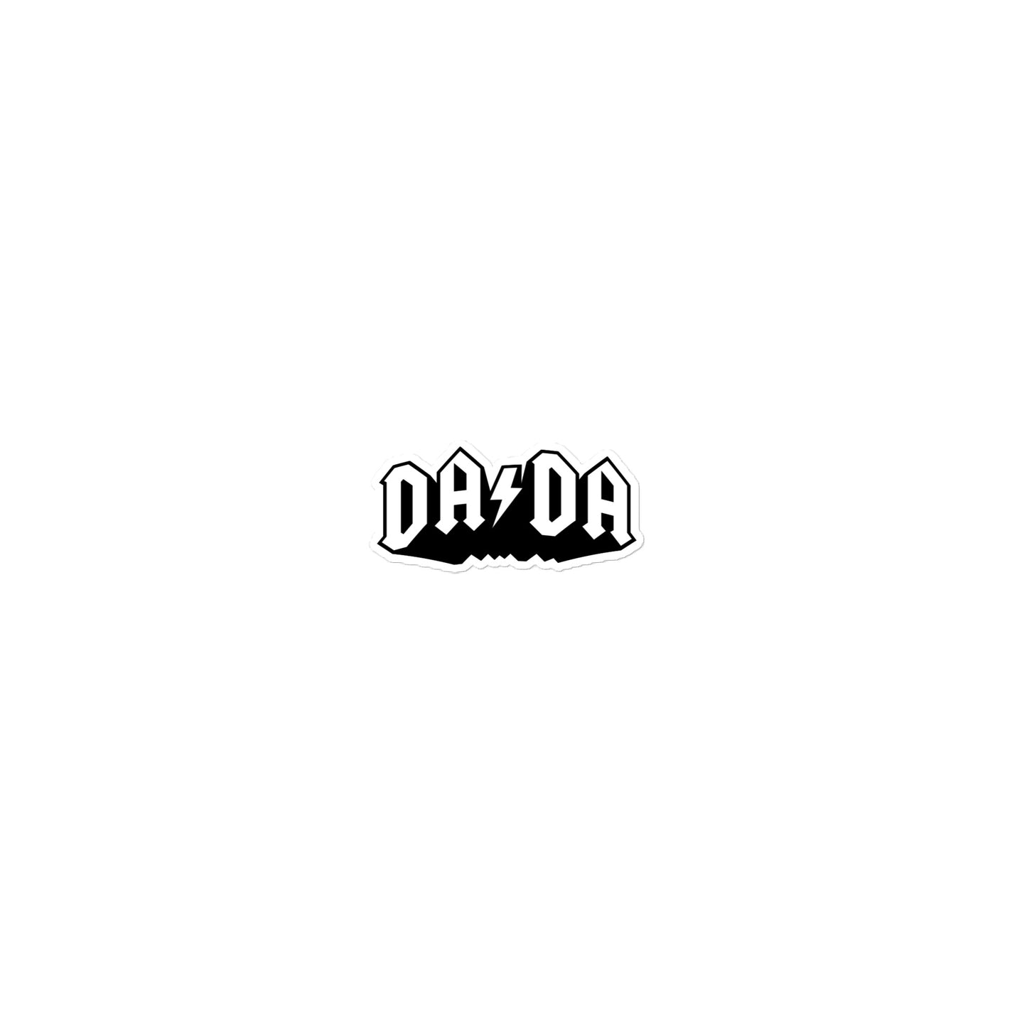 DA/DA white/black outline Bubble-free sticker