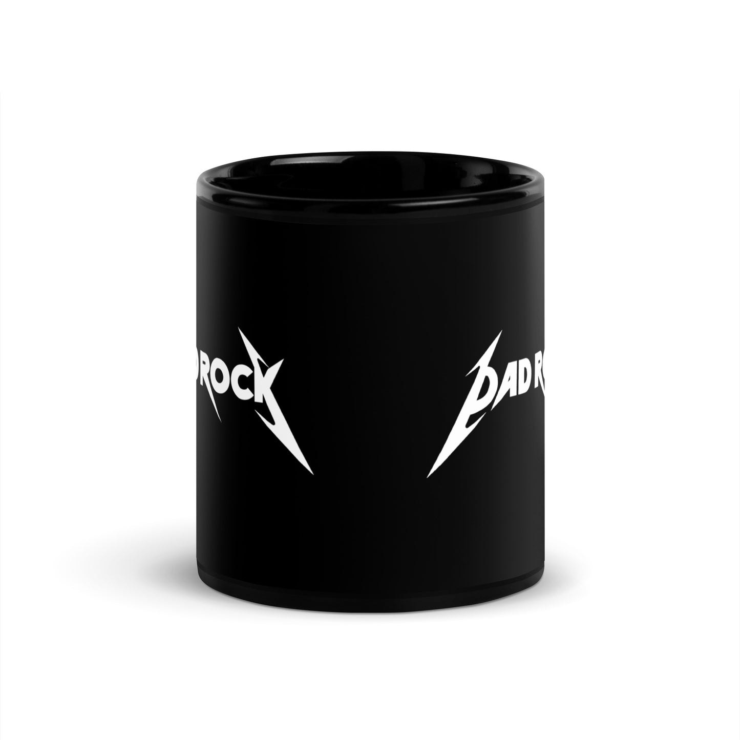 DAD ROCK Black Glossy Mug