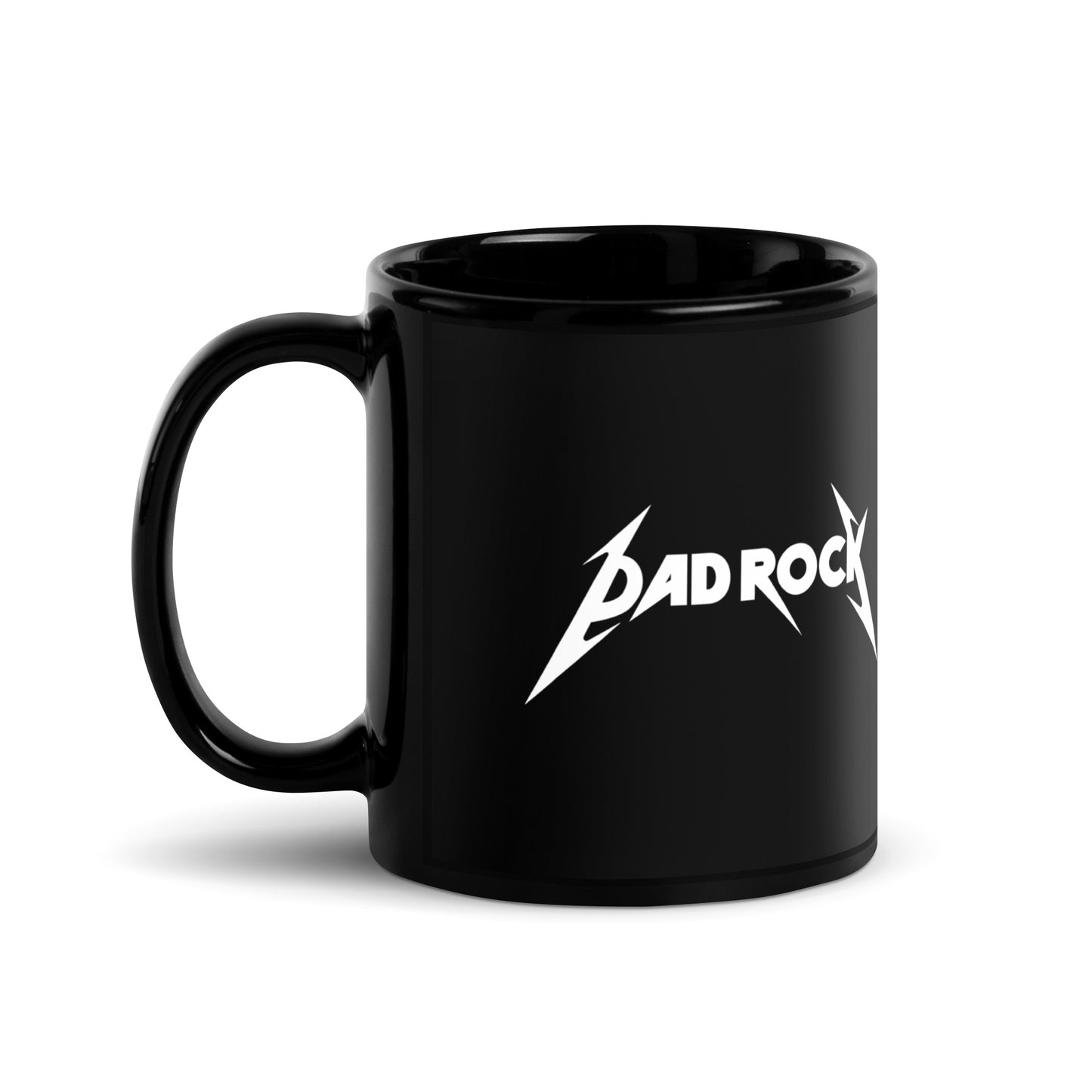 DAD ROCK Black Glossy Mug