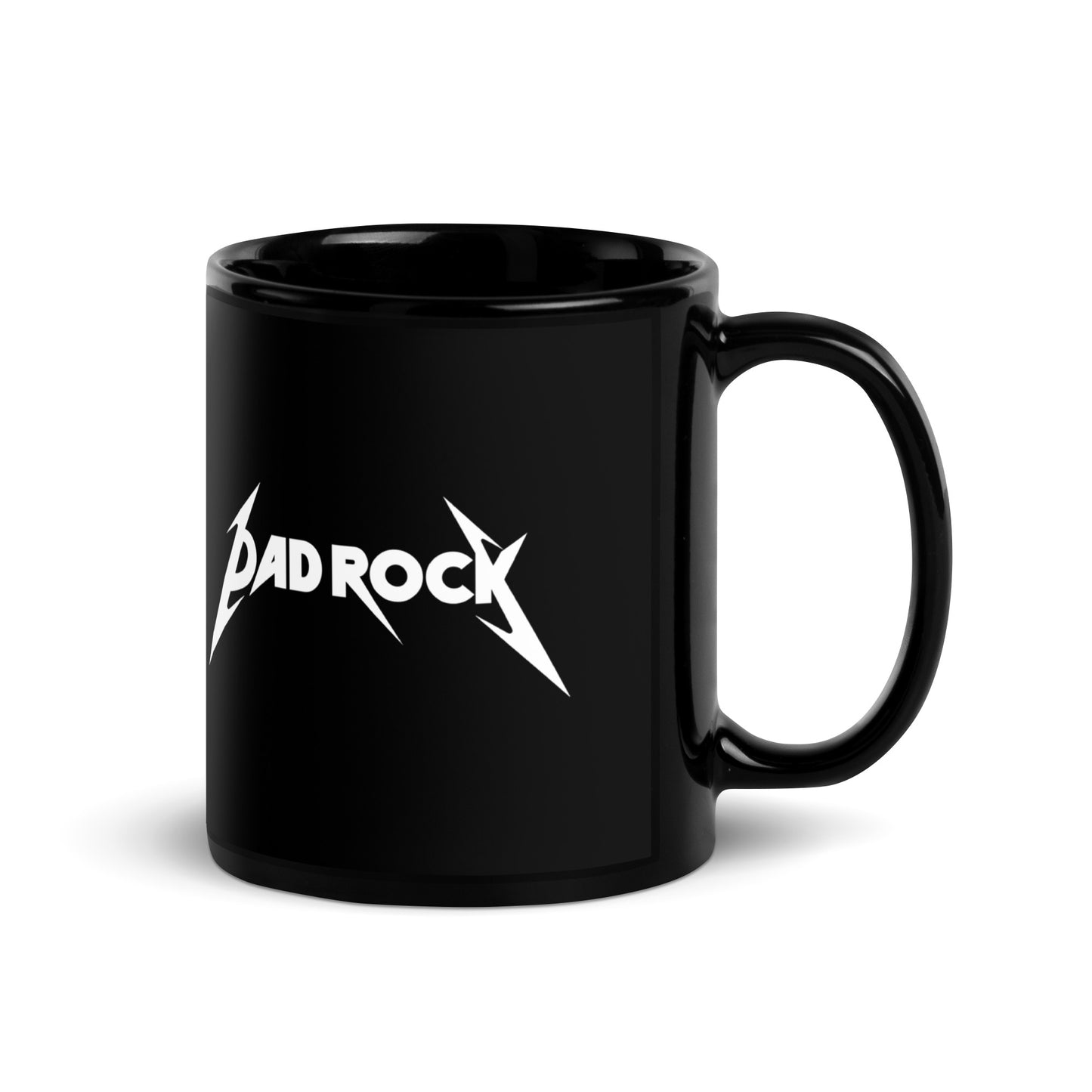 DAD ROCK Black Glossy Mug