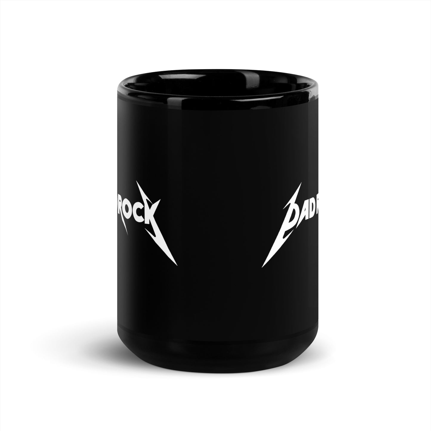 DAD ROCK Black Glossy Mug