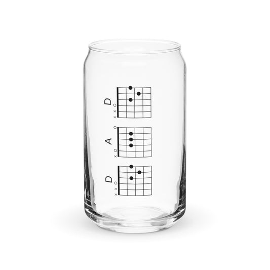 D A D chords Can-shaped glass