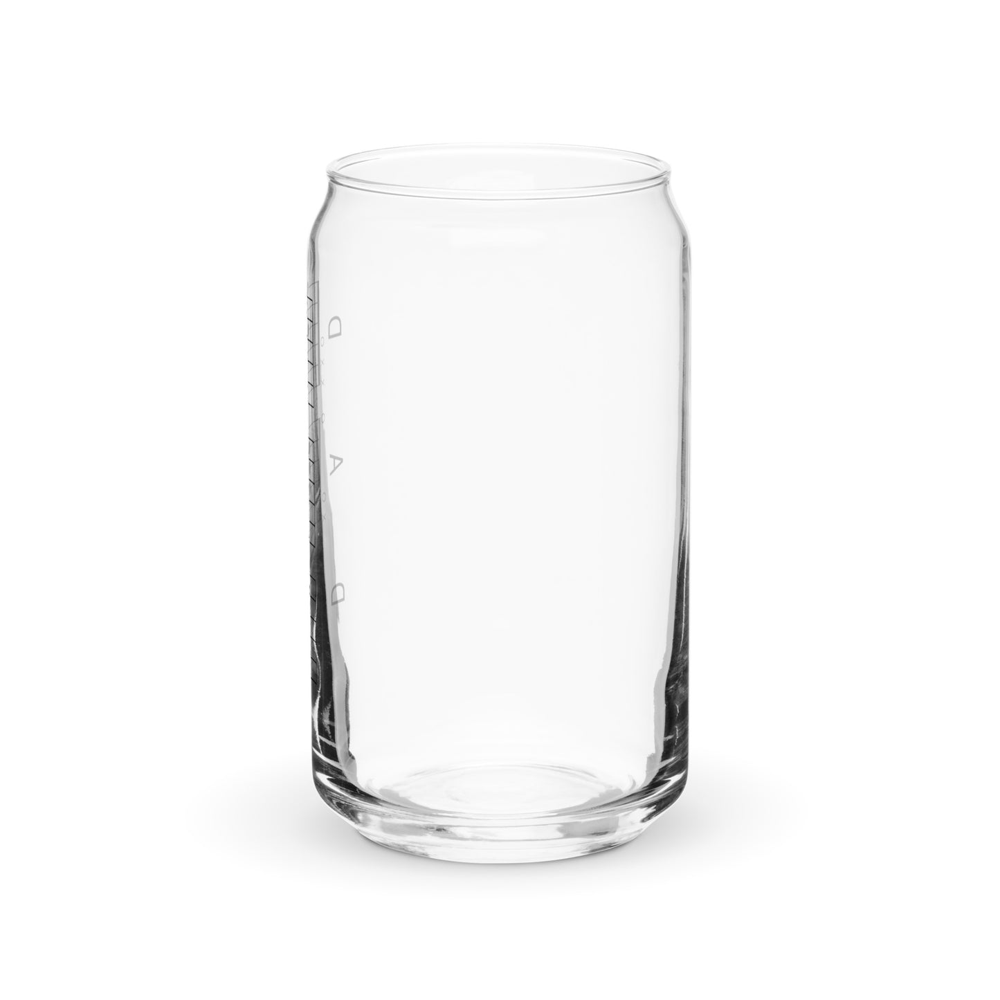 D A D chords Can-shaped glass