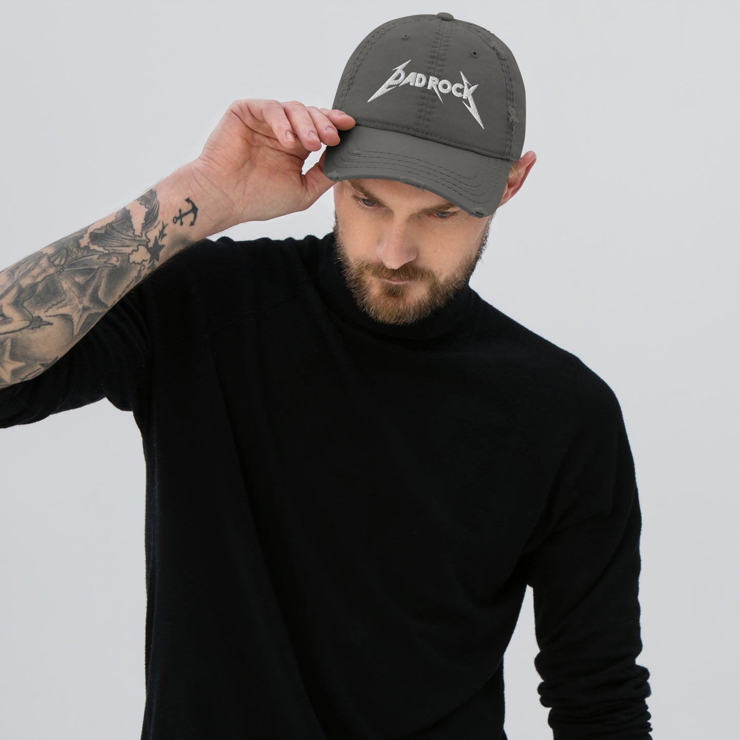 DAD ROCK Distressed Dad Hat