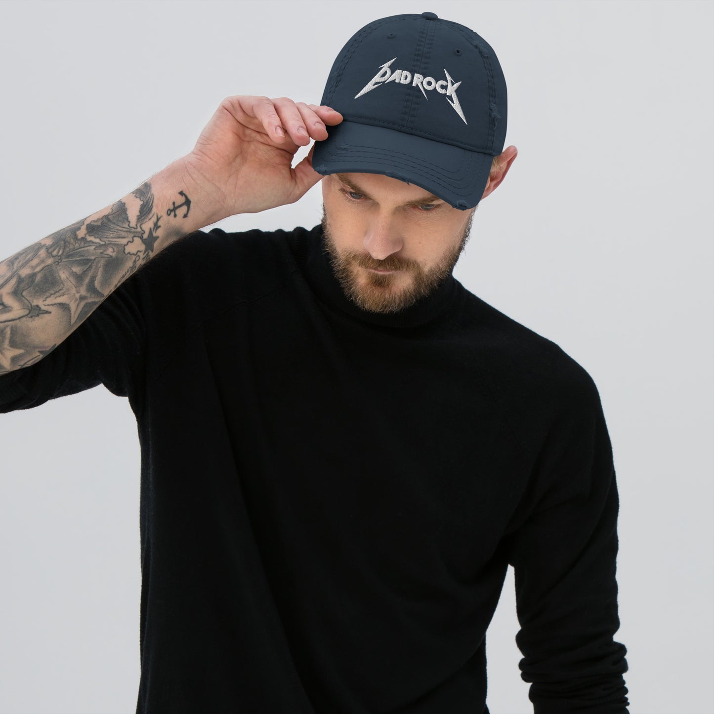 DAD ROCK Distressed Dad Hat
