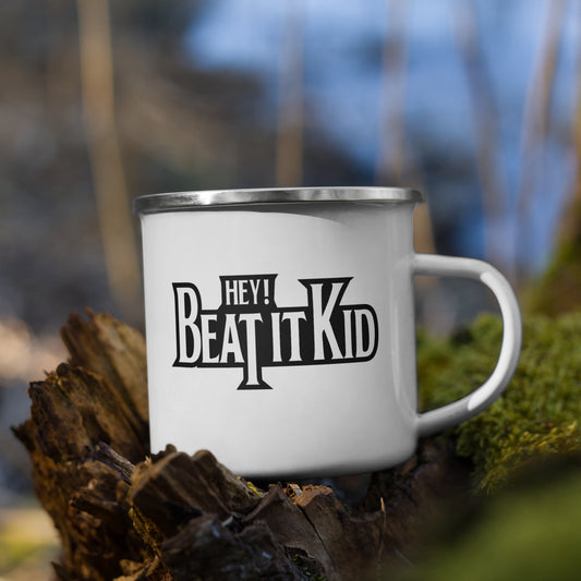 Beat It Kid Enamel Mug