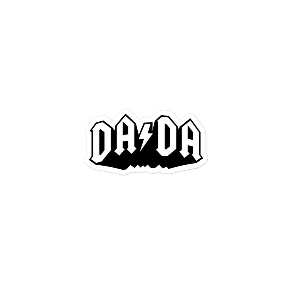 DA/DA white/black outline Bubble-free sticker