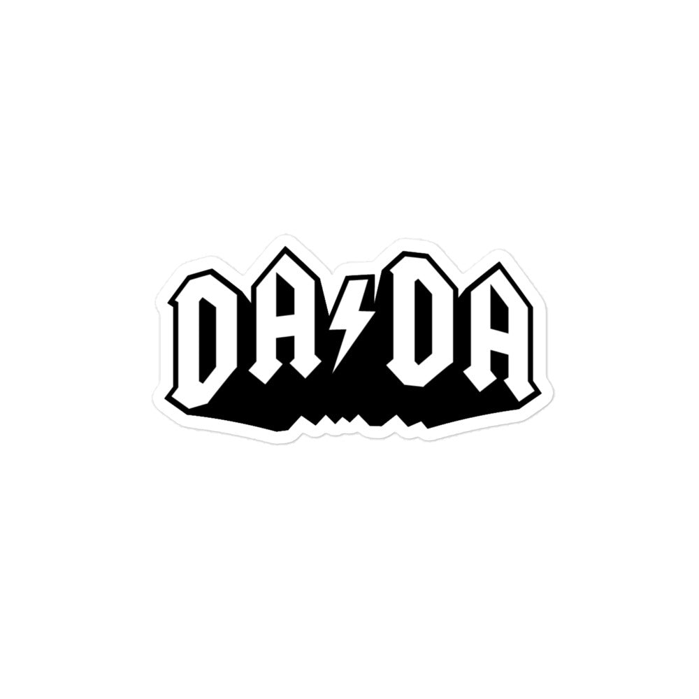 DA/DA white/black outline Bubble-free sticker