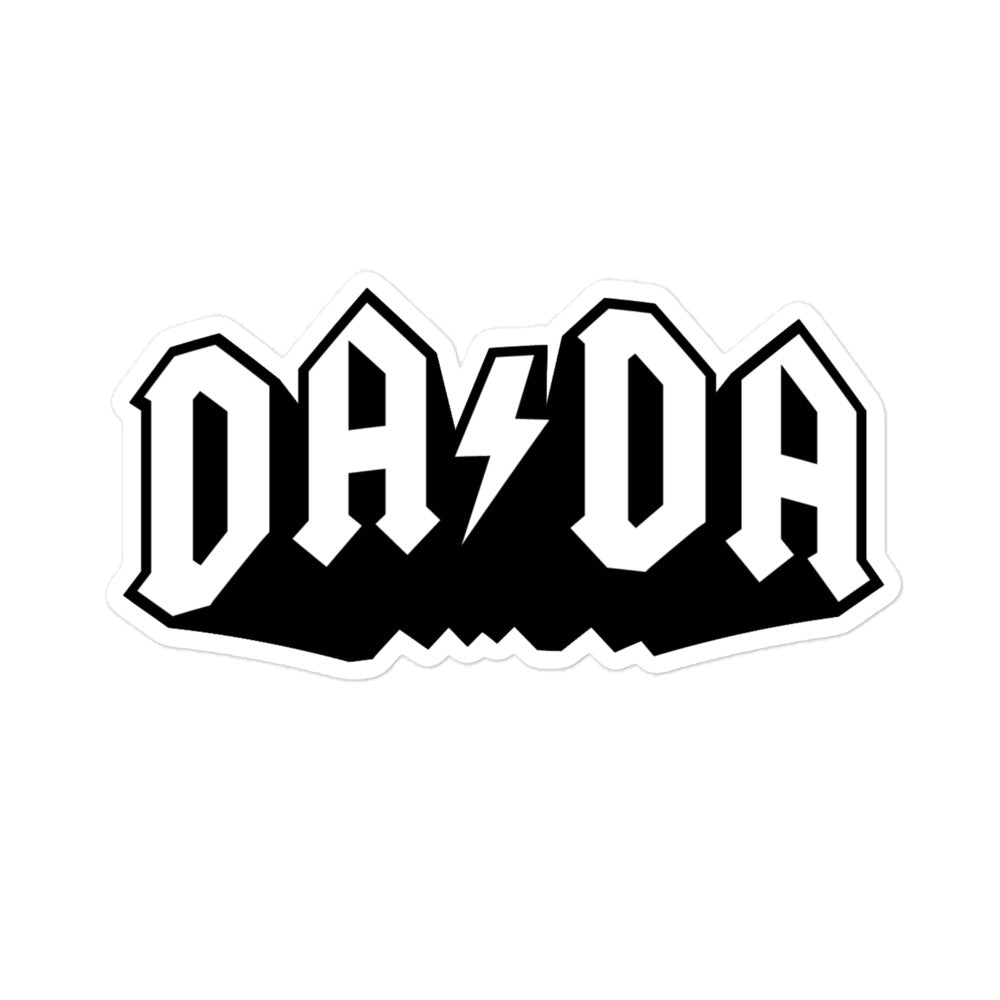 DA/DA white/black outline Bubble-free sticker