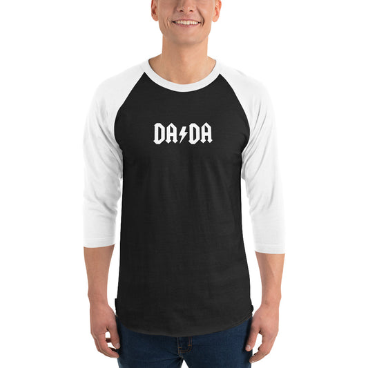 DA/DA in white 3/4 sleeve raglan shirt