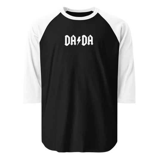 DA/DA in white 3/4 sleeve raglan shirt