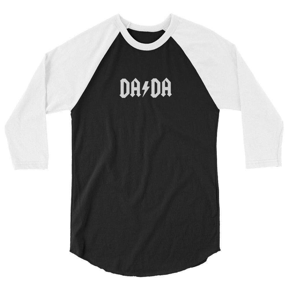 DA/DA in white 3/4 sleeve raglan shirt