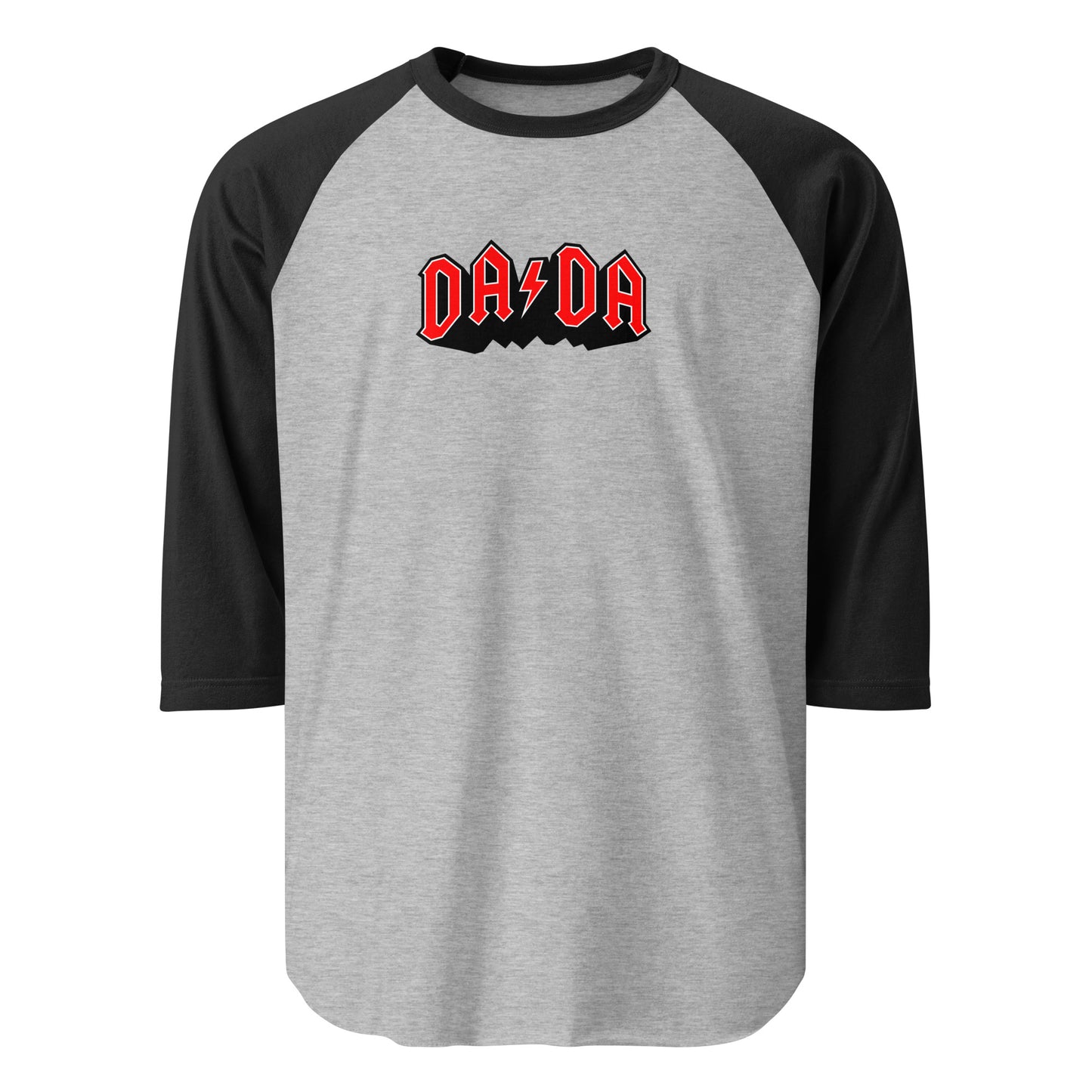 DA/DA in red 3/4 sleeve raglan shirt