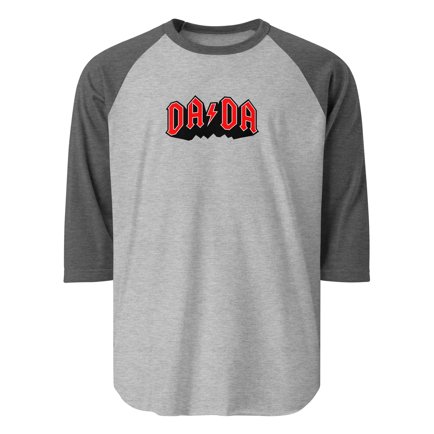 DA/DA in red 3/4 sleeve raglan shirt