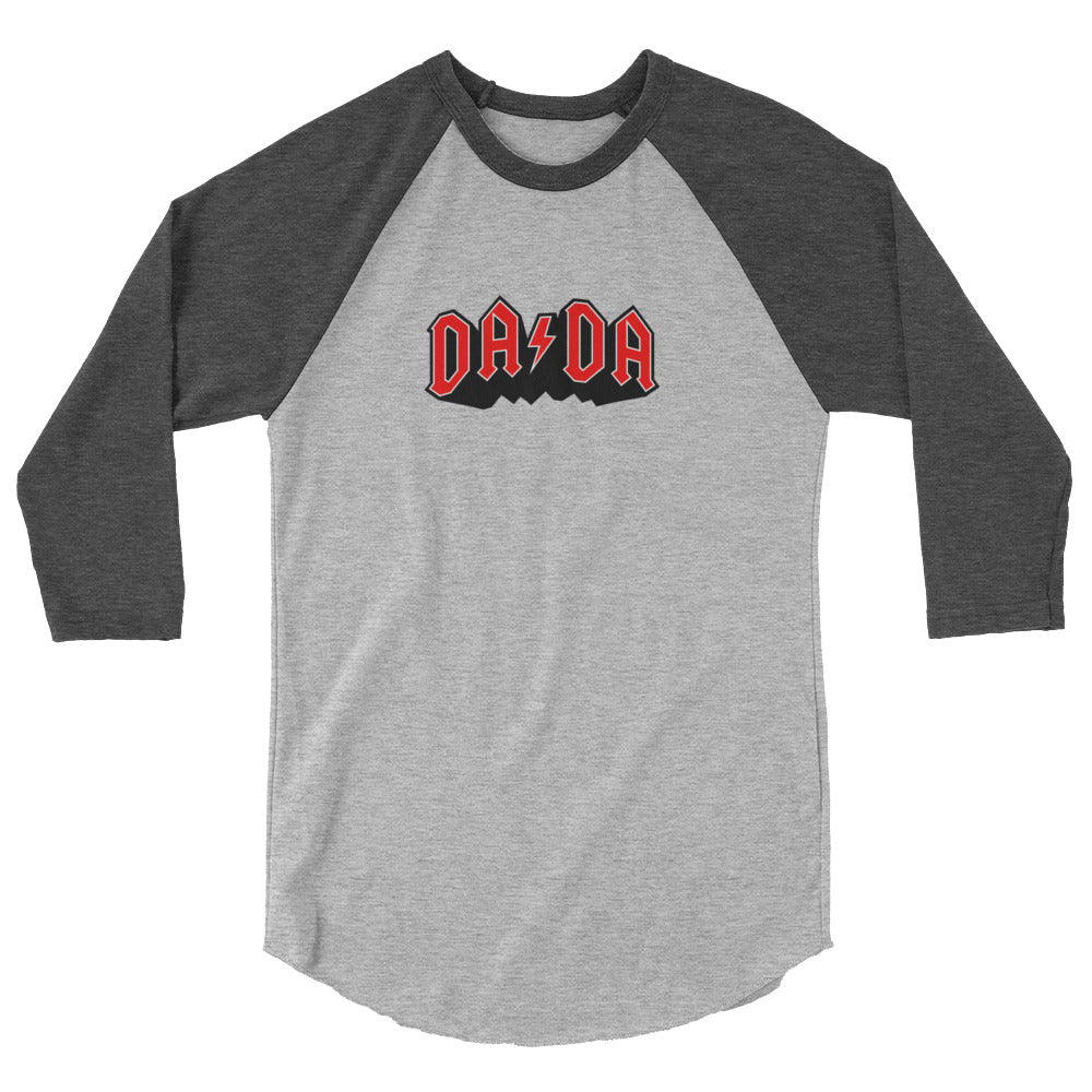 DA/DA in red 3/4 sleeve raglan shirt