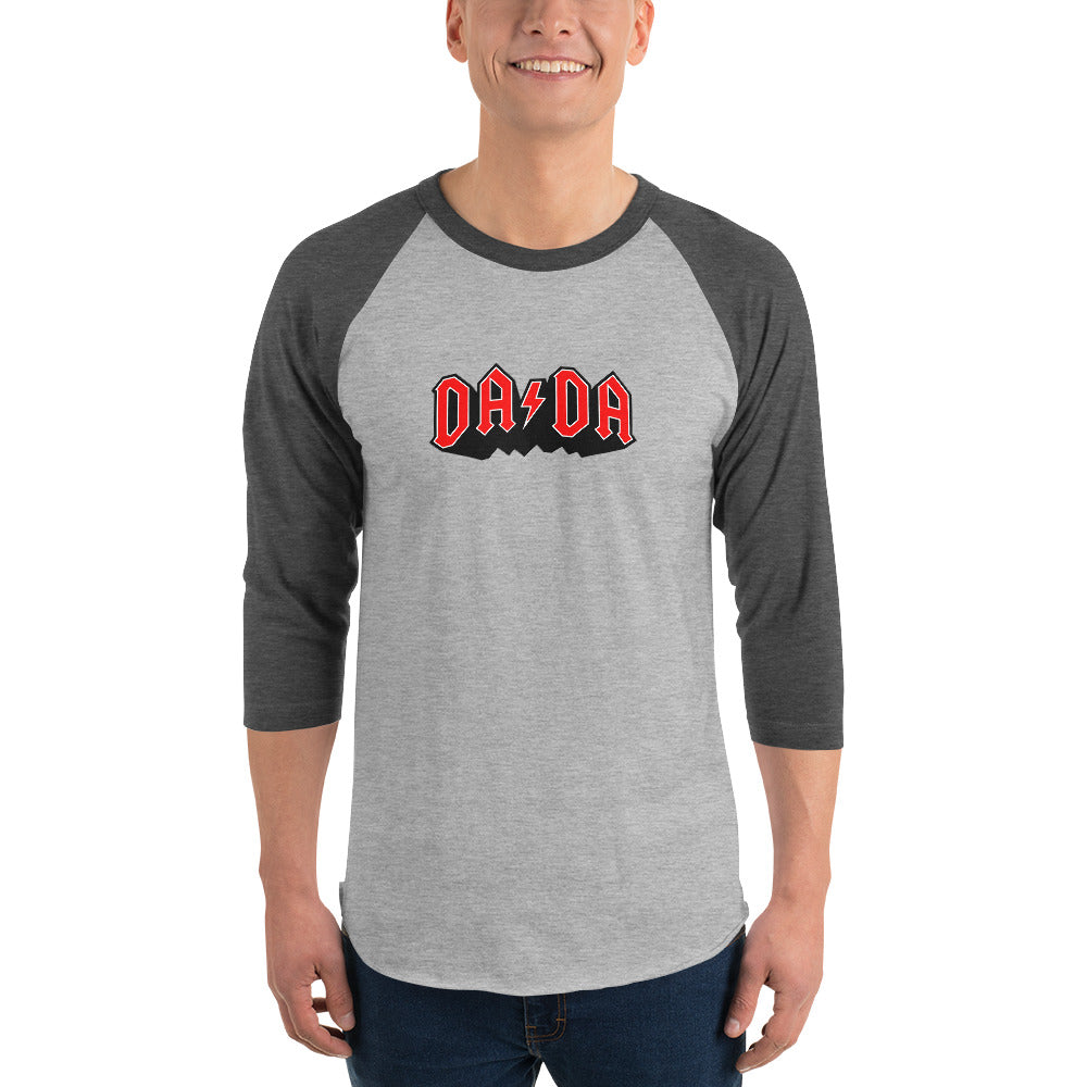 DA/DA in red 3/4 sleeve raglan shirt