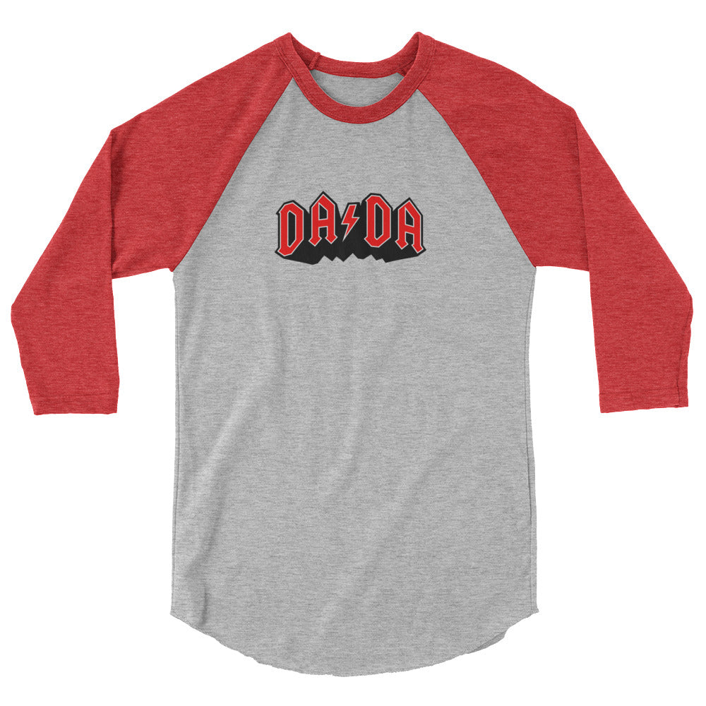DA/DA in red 3/4 sleeve raglan shirt