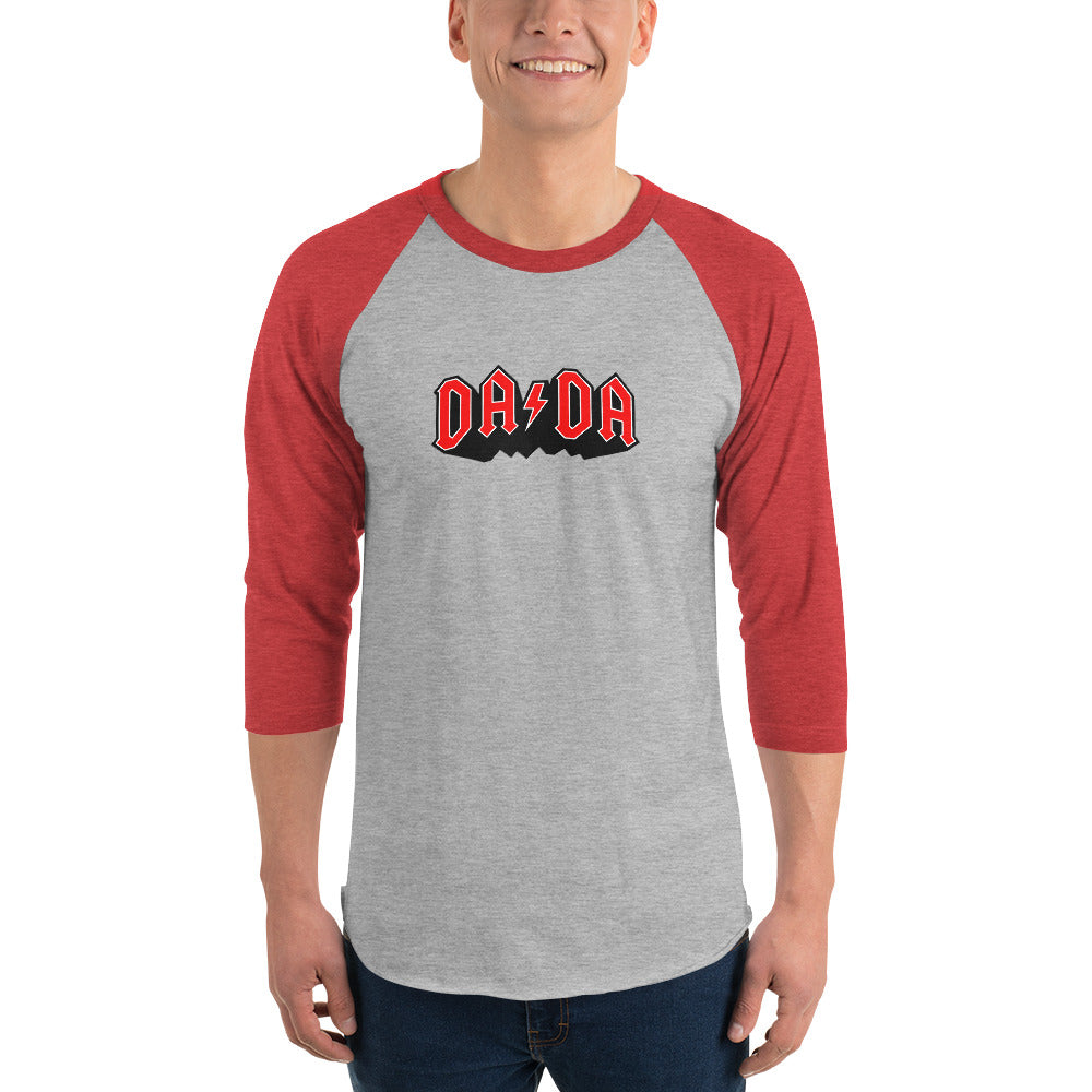 DA/DA in red 3/4 sleeve raglan shirt