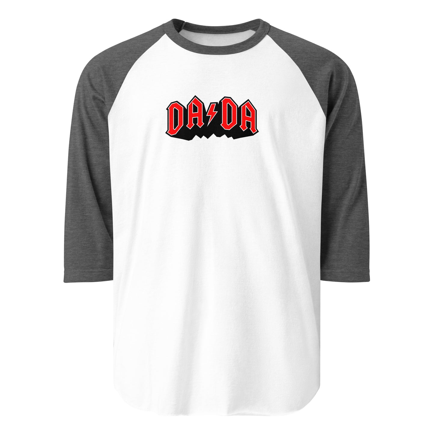 DA/DA in red 3/4 sleeve raglan shirt