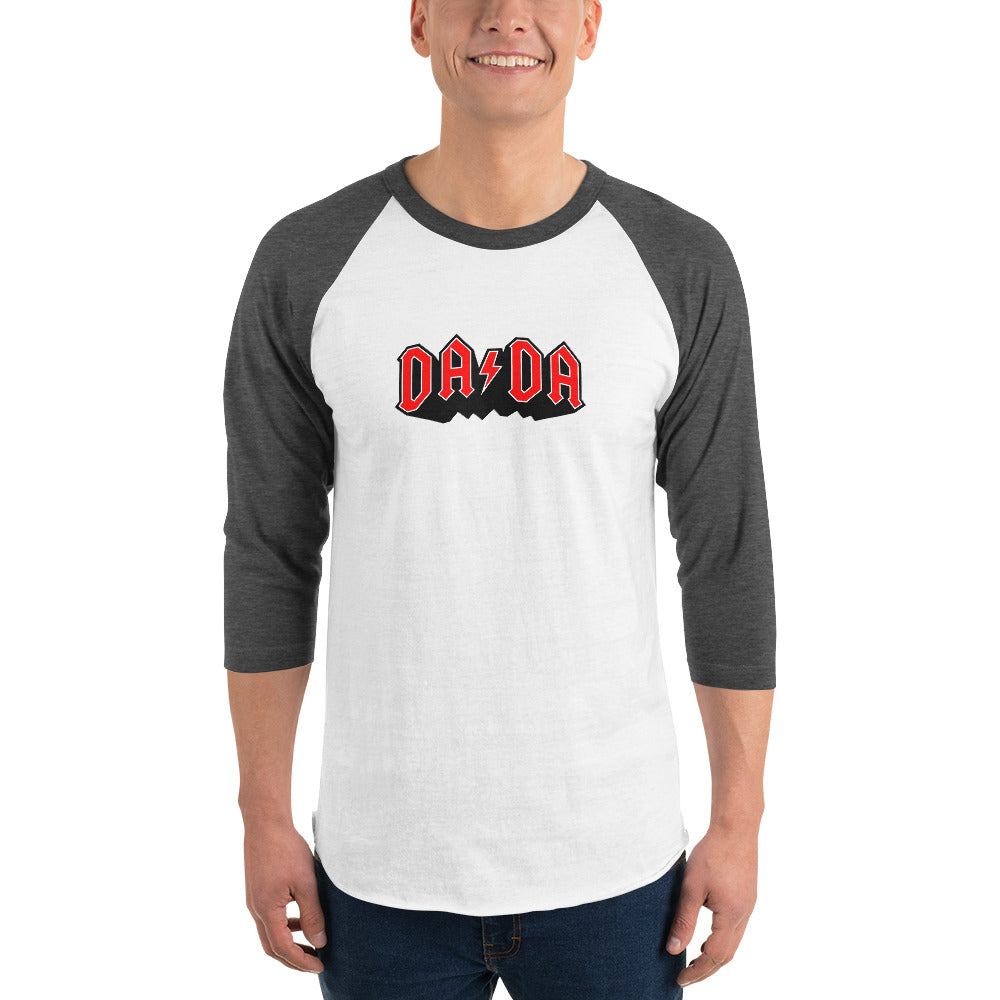 DA/DA in red 3/4 sleeve raglan shirt