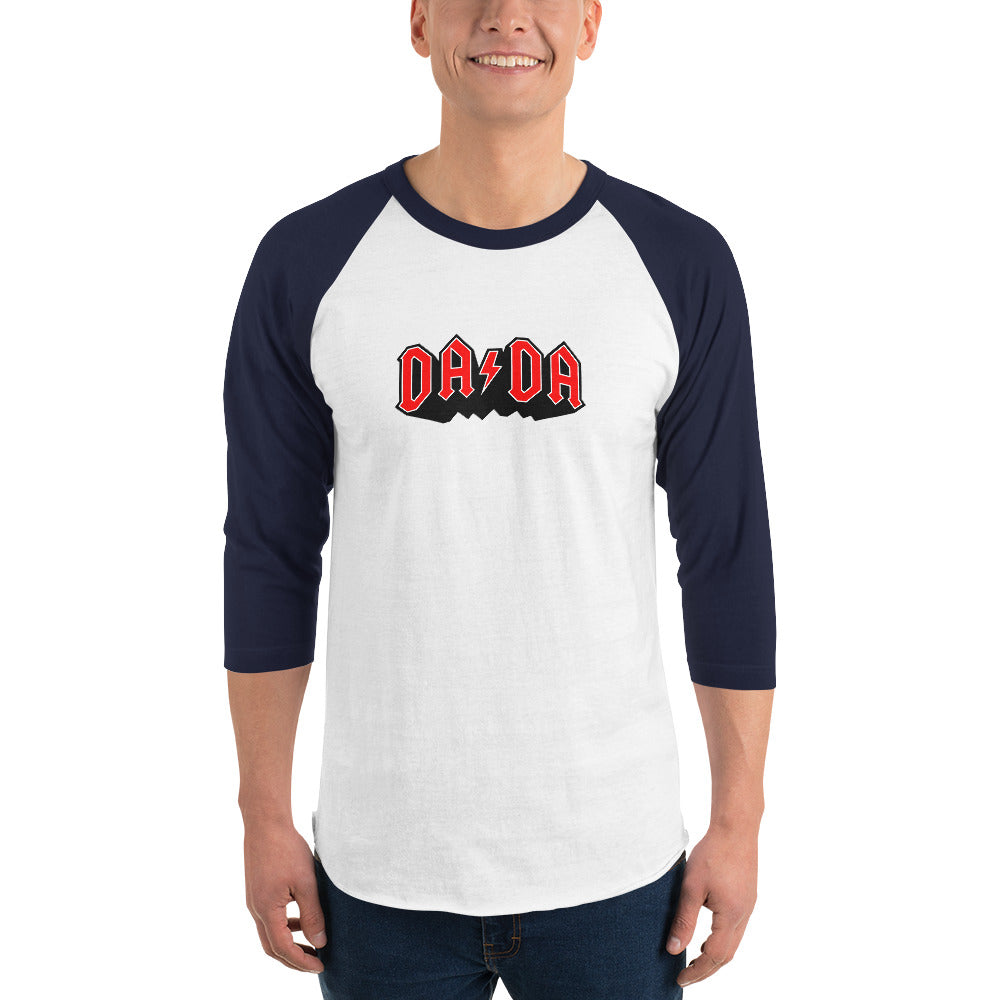 DA/DA in red 3/4 sleeve raglan shirt