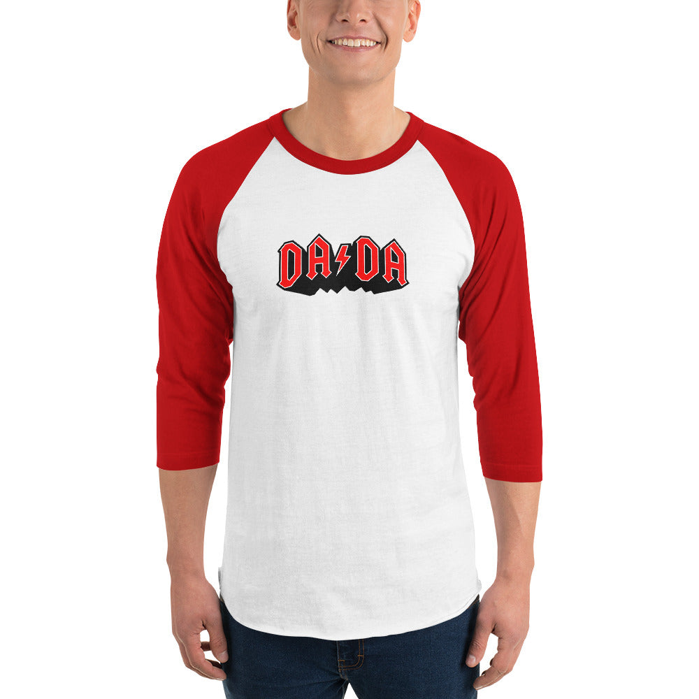 DA/DA in red 3/4 sleeve raglan shirt