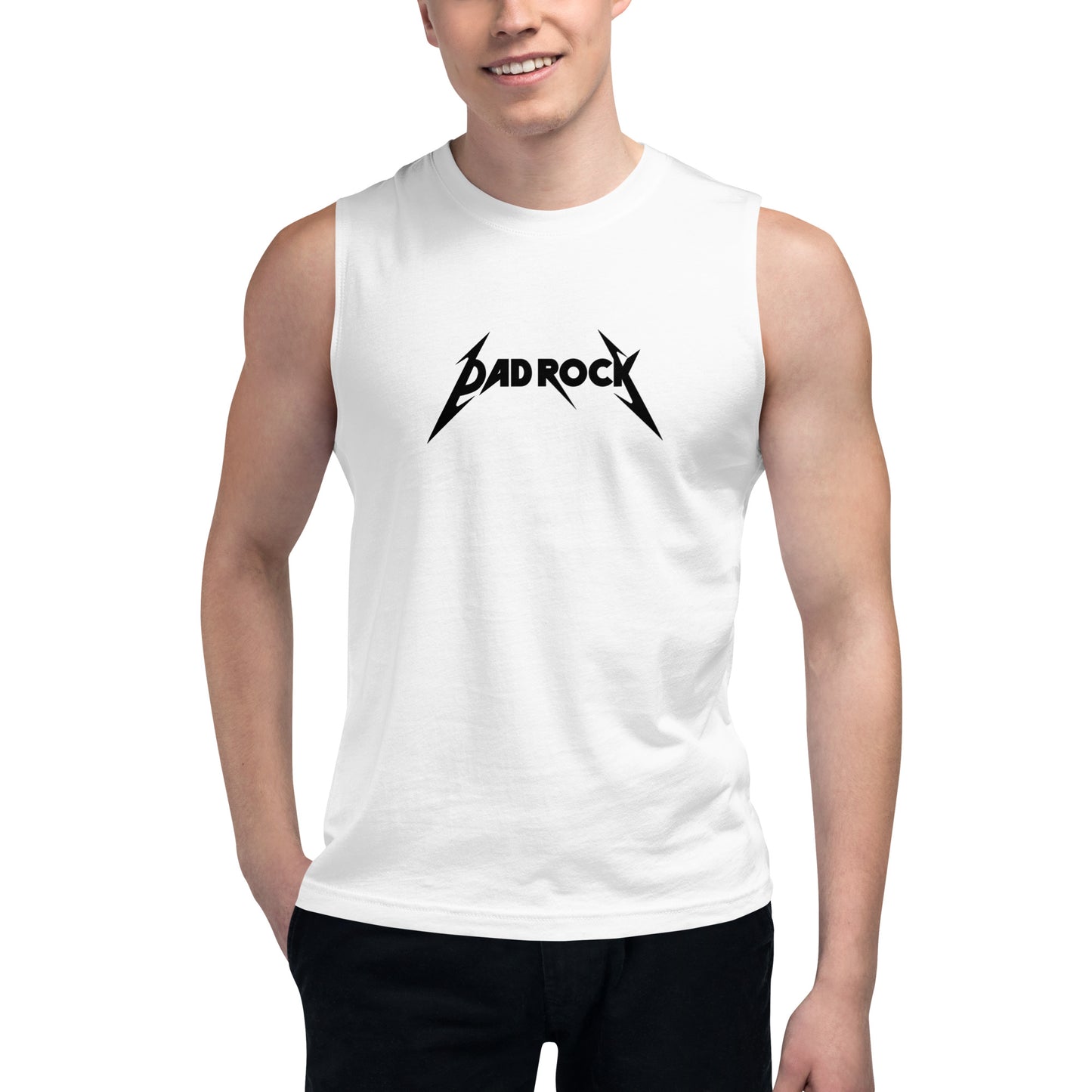 DAD ROCK White Muscle Shirt